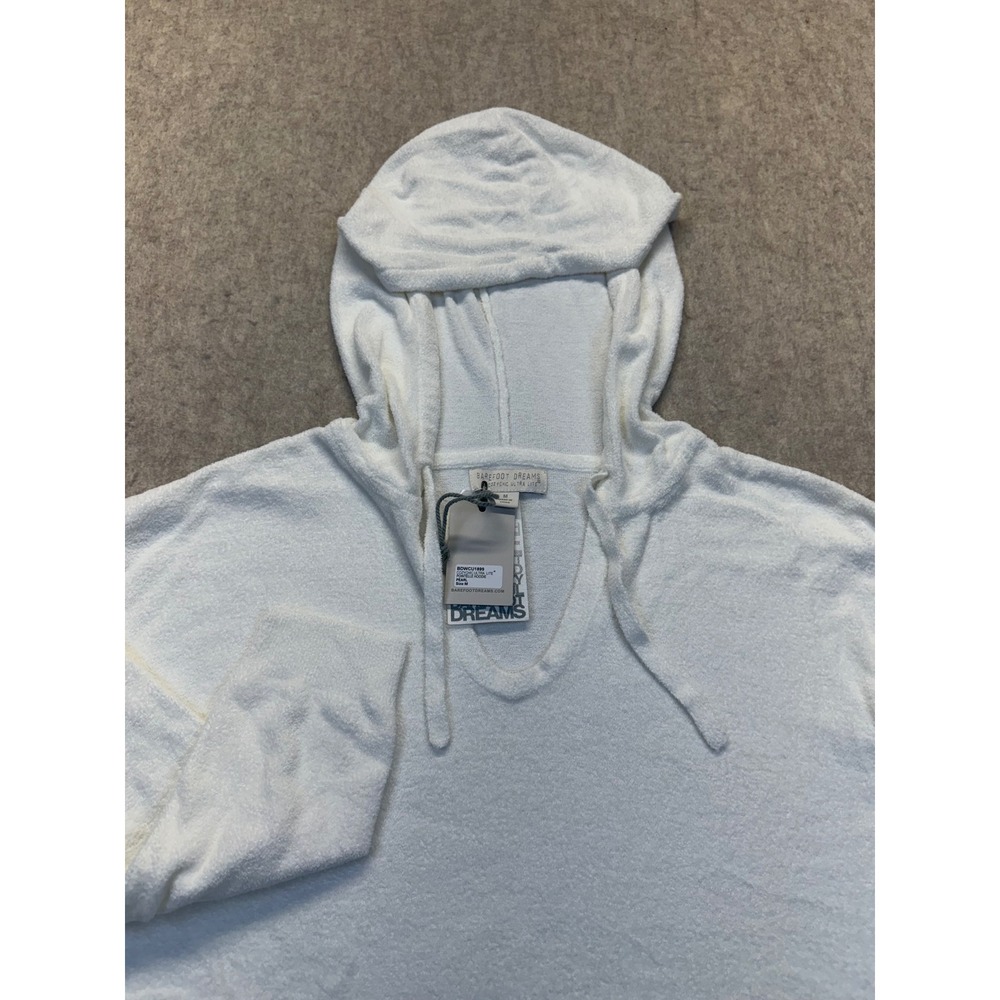 Barefoot Dreams‎ Pointelle Hoodie Womens Size M Pearl CozyChic Ultra Lite NWT